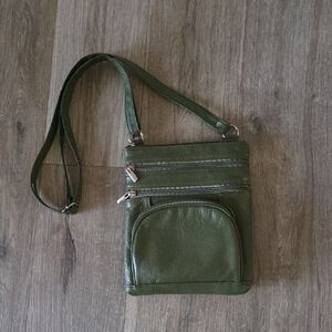 Green Leather Crossbody Bag